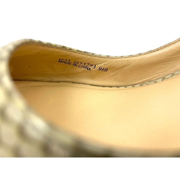 Cole Haan Pump Snake Pattern Patent Slip On Beige Leather Women Sz 9.5B - Picture 7 of 10